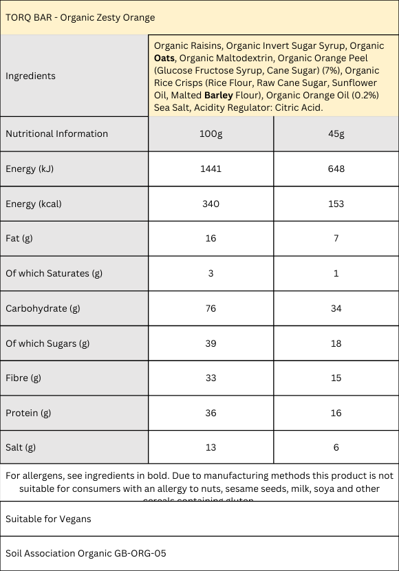 BAR Organic Zesty Orange (Box 15)