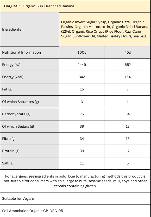 BAR Organic Sundried Banana (Box 15)