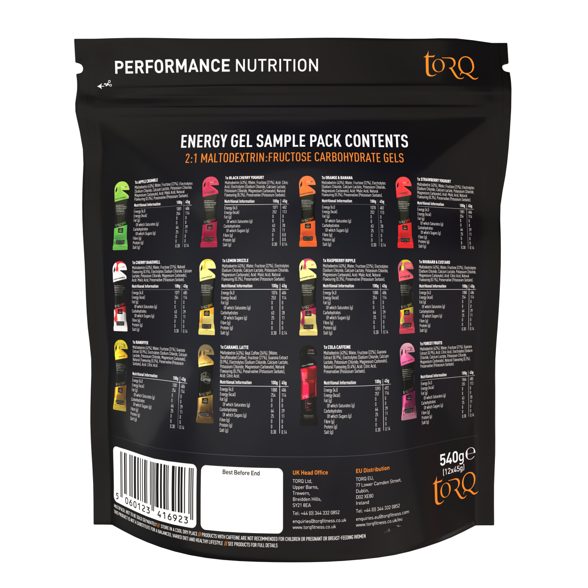 Sample Pack 12 Gels (8 Standard 4 Guarana)
